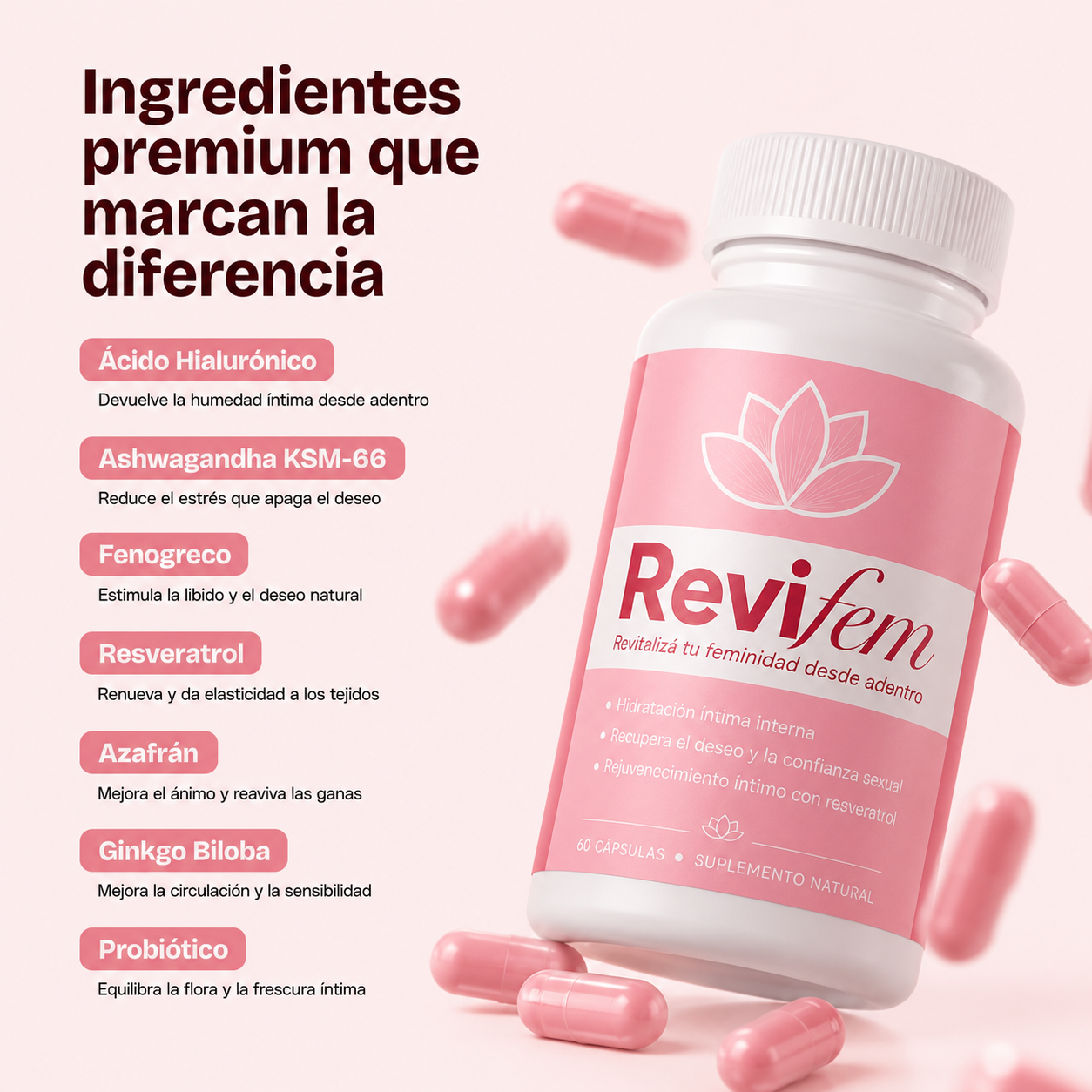 ReviFem Humedad íntima, Deseo & Renovación celular